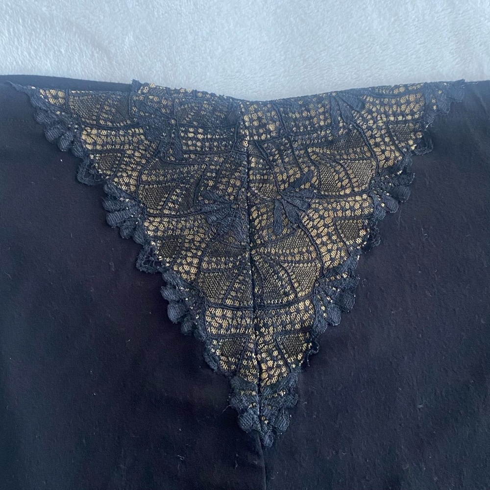Cosabella Wide Leg Palazzo Lacy Lounging Black stretch Knit Pants Italy pants 🔥 - Picture 2 of 7